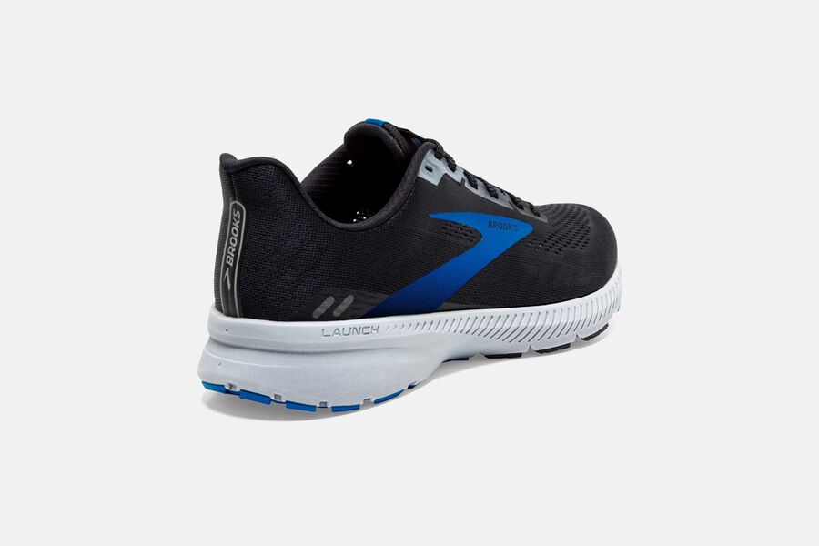 Brooks Israel Launch 8 Road Running Shoes Mens - Black/Grey/Blue - OGW-105467